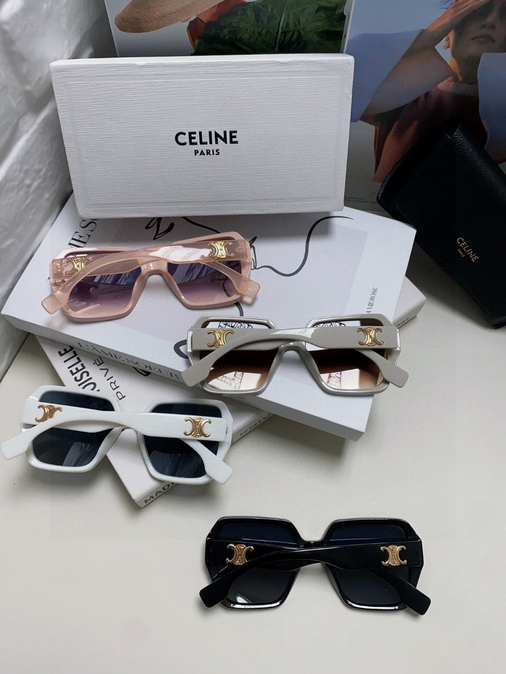 Celine Square Purple Lens Sunglasses for Men & Women - detail image 8