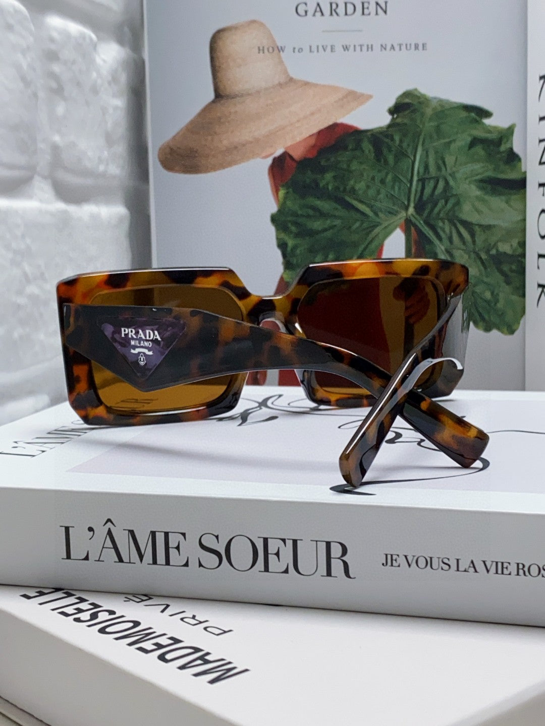 Prada Metal Oversized Brown Lens Sunglasses for Men - detail image 2