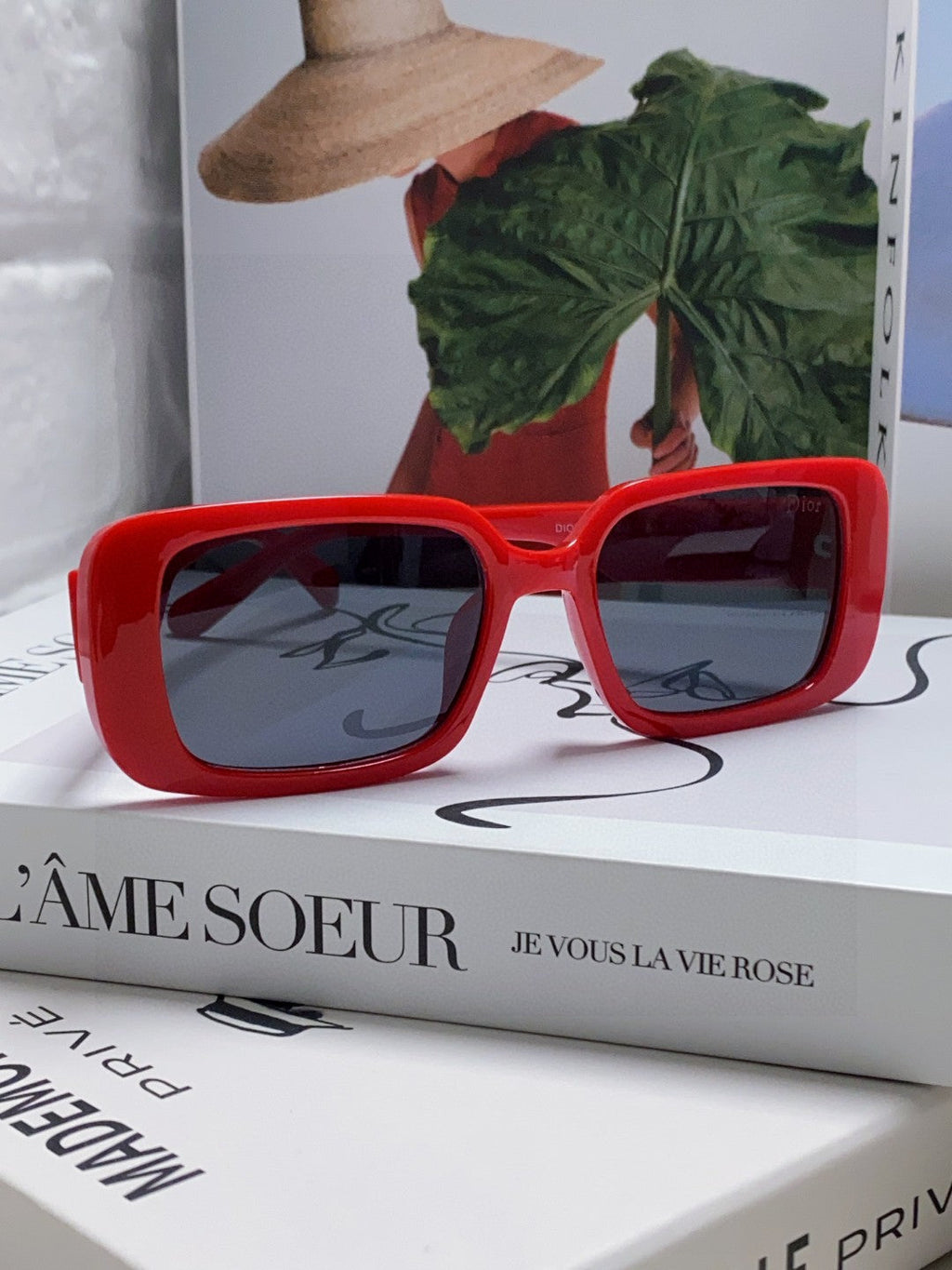 Dior Square Red Lens Sunglasses for Women - 382438