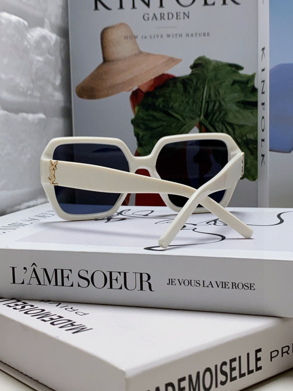 Saint Laurent Polarized Square Silver Lens Sunglasses for Men & Women - detail image 2