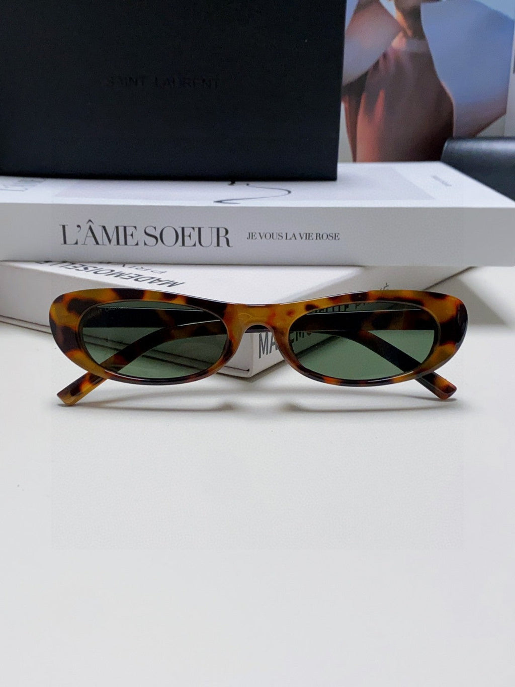 Saint Laurent Oval Silver Lens Sunglasses for Men & Women - detail image 6