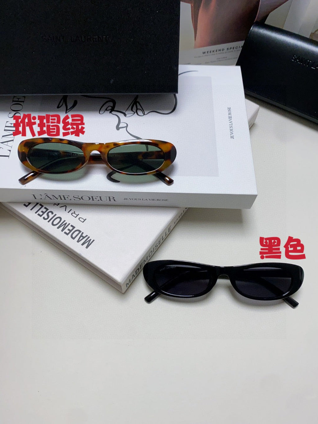 Saint Laurent Oval Silver Lens Sunglasses for Men & Women - detail image 9