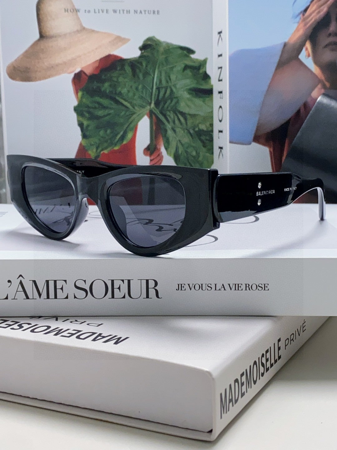 Balenciaga Polarized Cat-Eye Orange Lens Sunglasses for Men & Women - 416101 - detail image 2