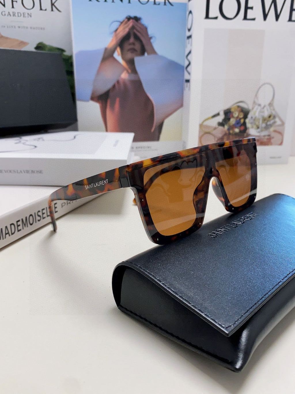 Saint Laurent Acetate Oversized Brown Lens Sunglasses for Men & Women - detail image 6