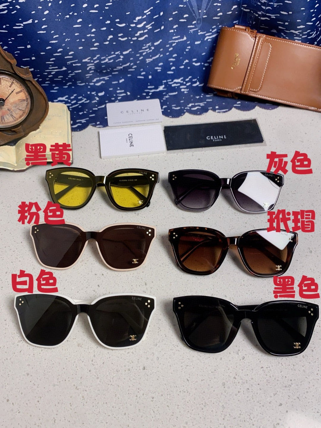 Celine Square Gray Lens Sunglasses for Men & Women - 158429 - detail image 12