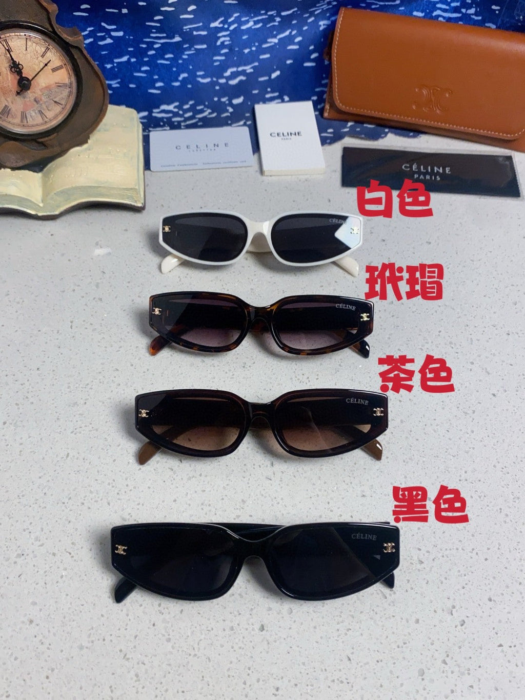 Celine Cat-Eye Red Lens Sunglasses for Men & Women - 432028 - detail image 12