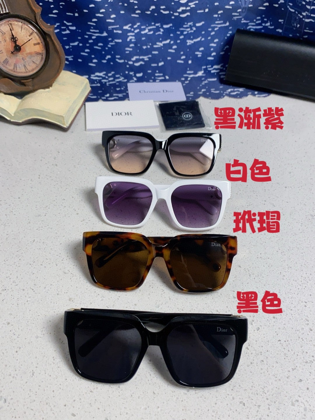 Dior Oversized Black Lens Sunglasses for Women - 867116 - detail image 12
