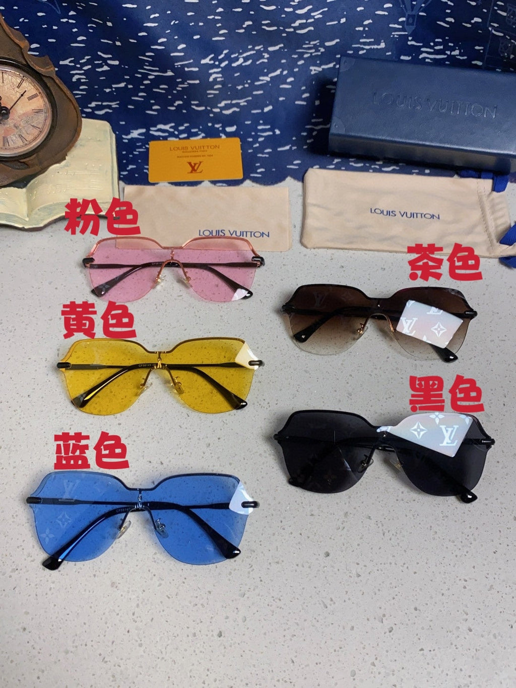 Louis Vuitton Lightweight Rimless Orange Lens Sunglasses for Women - detail image 10