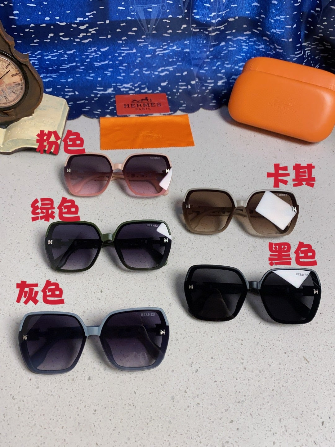 Hermès Polarized Round Black Lens Sunglasses for Women - detail image 12
