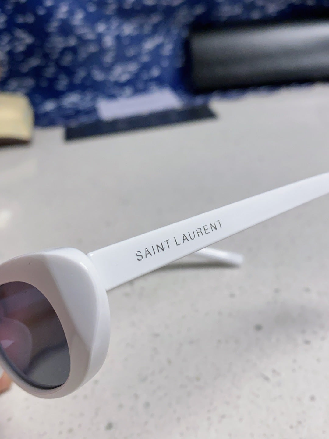 Saint Laurent SL557 Oval Silver Lens Sunglasses for Men & Women - detail image 7