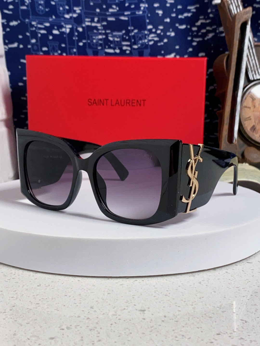 Saint Laurent Oversized Black Lens Sunglasses for Women - 449222