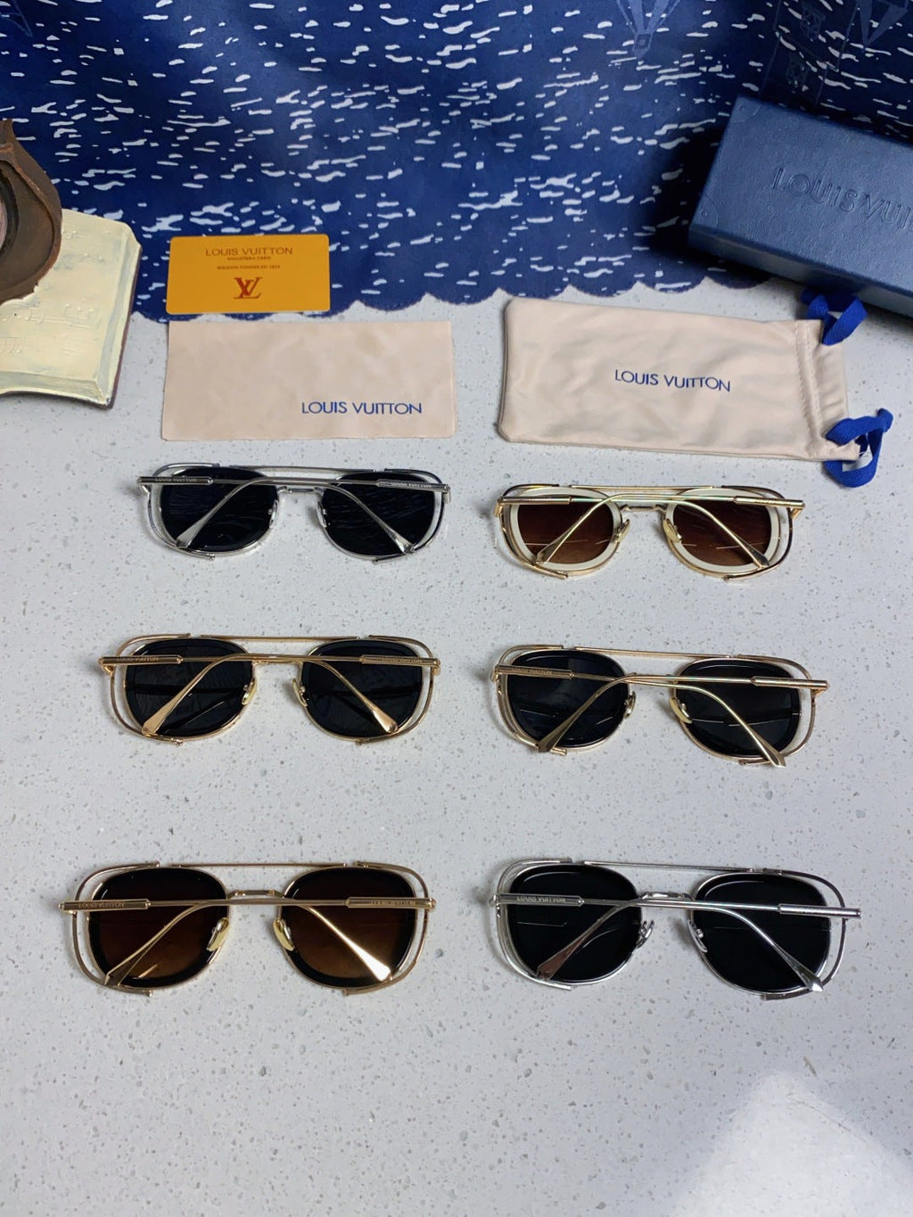 Louis Vuitton Round Silver Lens Sunglasses for Men & Women - detail image 11