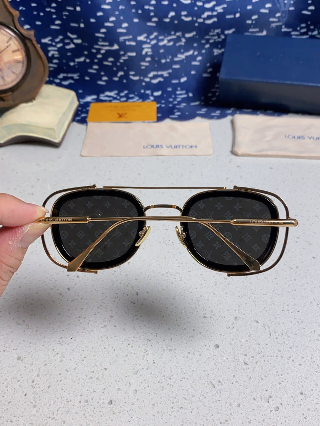 Louis Vuitton Round Silver Lens Sunglasses for Men & Women - detail image 5