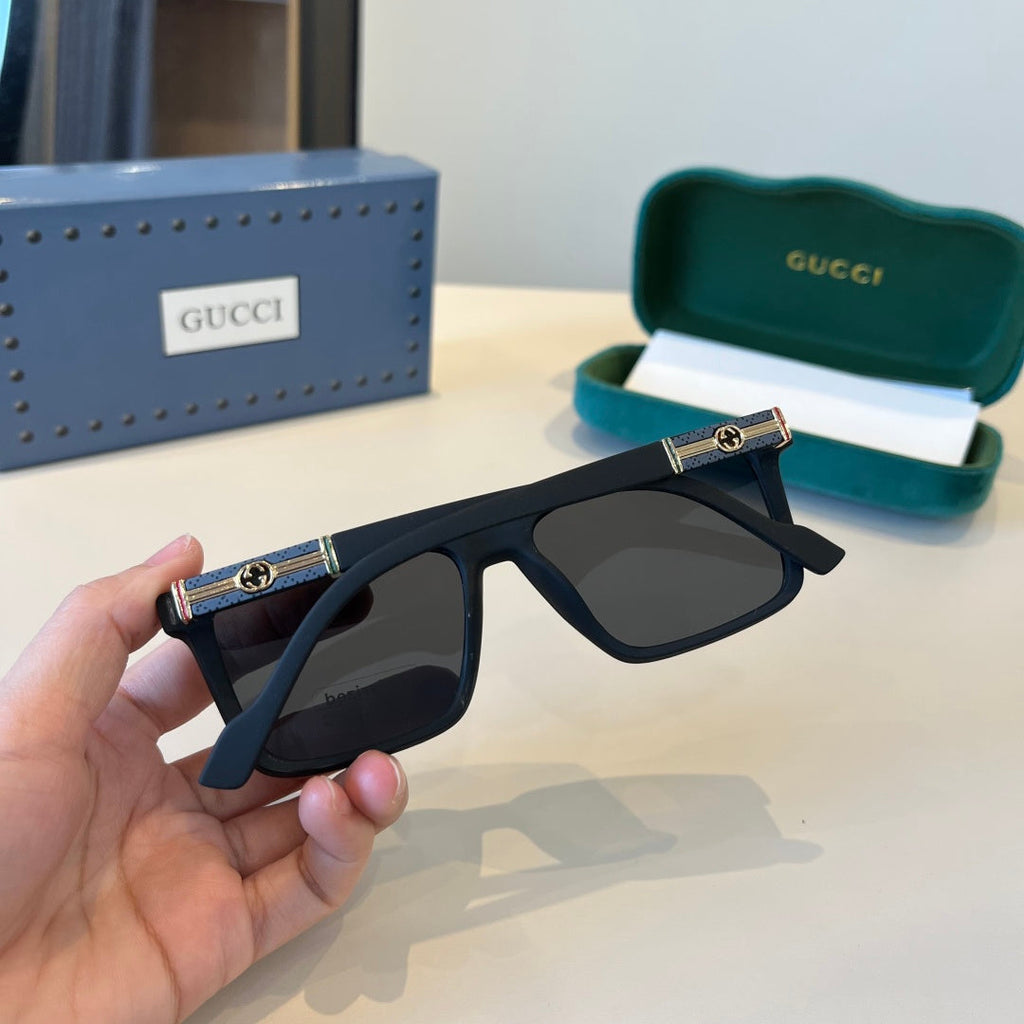 Gucci Metal Aviator Black Lens Sunglasses for Men & Women - 866932 - detail image 7