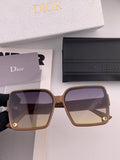 Dior CD1277 Polarized Square Red Lens Sunglasses for Women - 997988