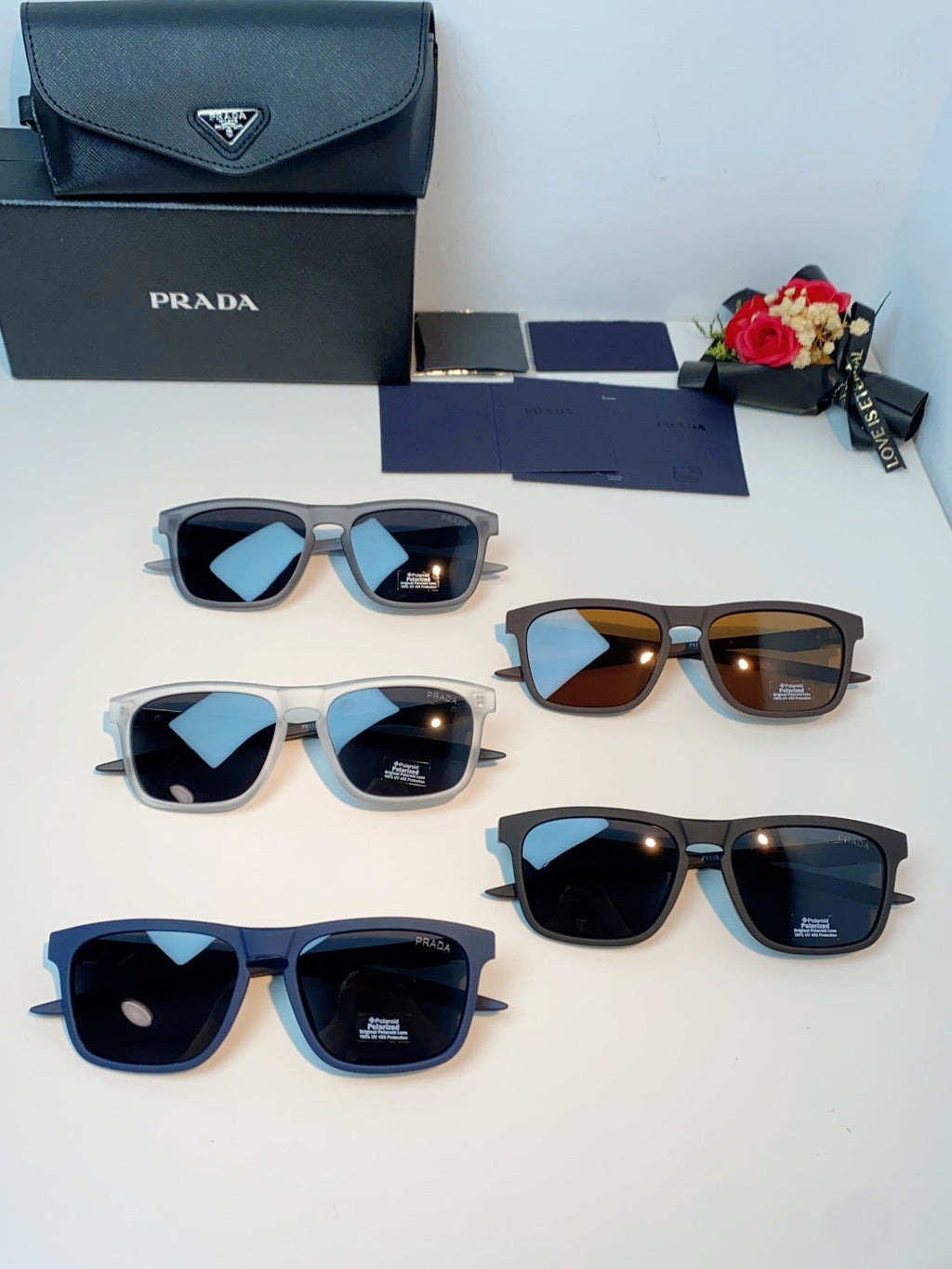 Prada Polarized Fashion Orange Lens Sunglasses for Men - detail image 12