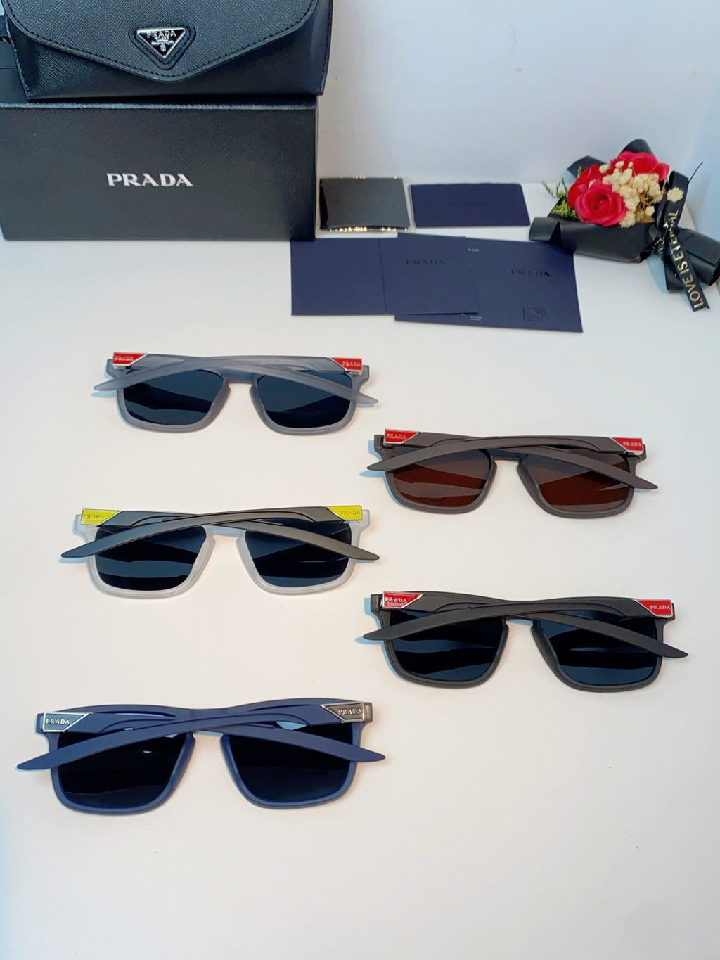 Prada Polarized Fashion Orange Lens Sunglasses for Men - detail image 11