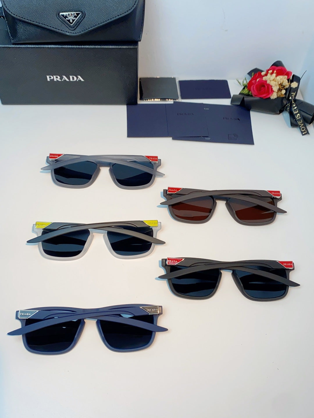 Prada Polarized Fashion Orange Lens Sunglasses for Men - detail image 11