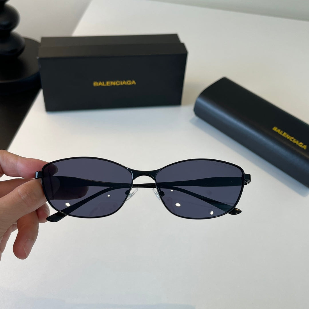 Balenciaga Rectangular Blue Lens Sunglasses for Men & Women - detail image 5