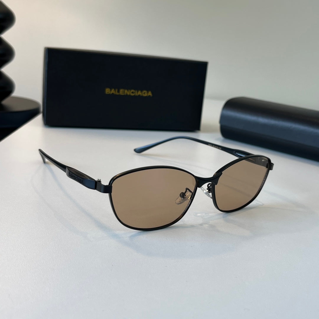 Balenciaga Rectangular Brown Lens Sunglasses for Men & Women - 358638