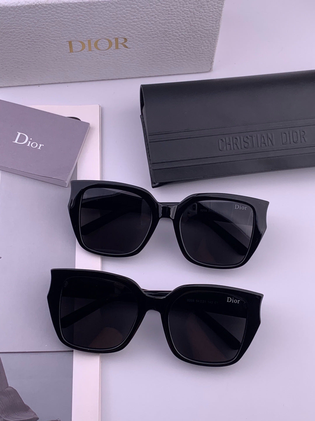 Dior CD6820 Polarized Square Black Lens Sunglasses for Women - 358170 - detail image 7