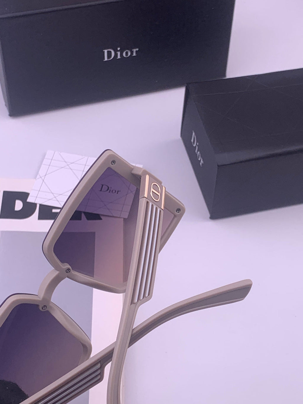 Dior D1297 Polarized Square Gold Lens Sunglasses for Men & Women - 358233 - detail image 4