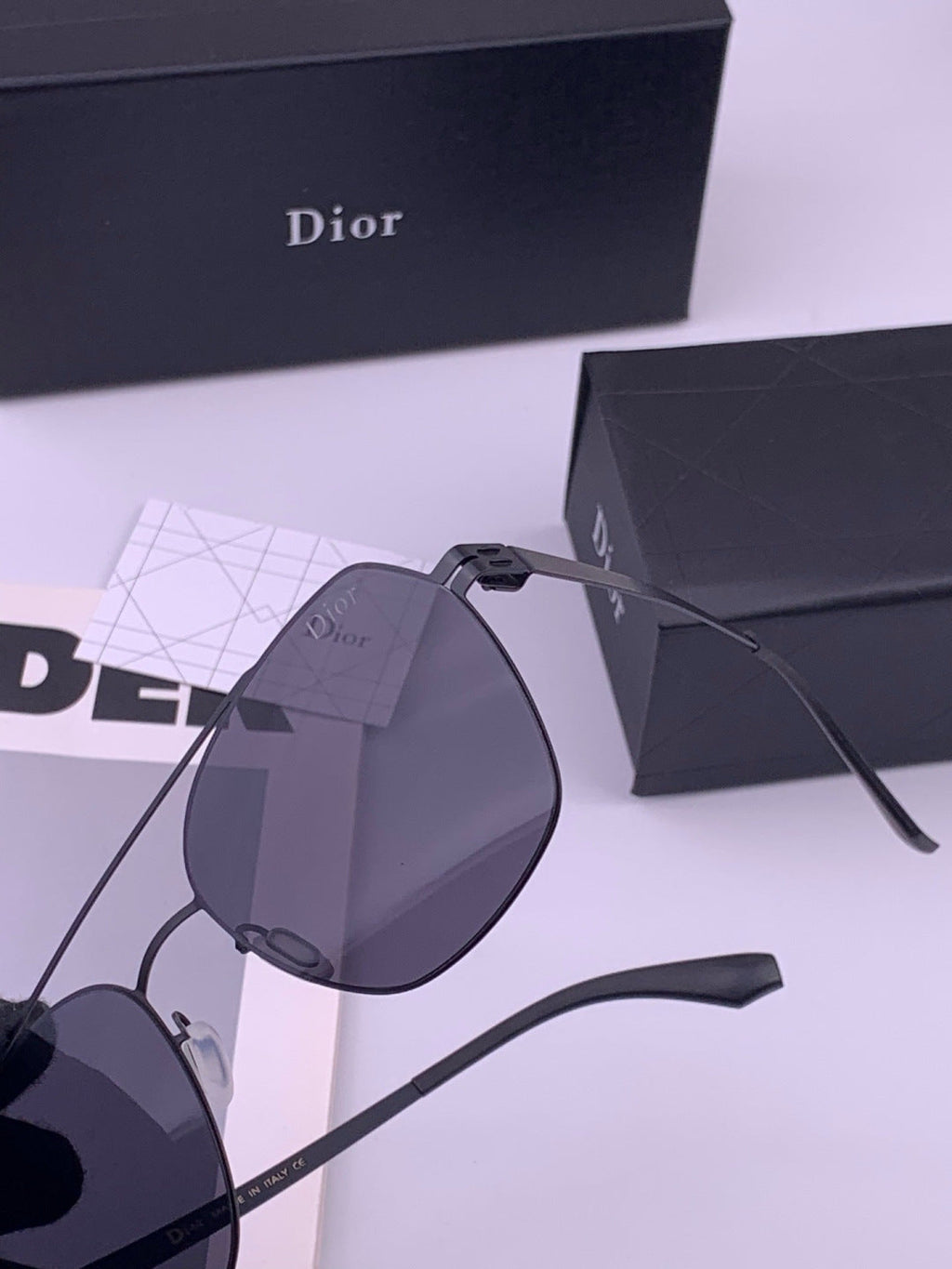 Dior Oversized Orange Lens Sunglasses for Men & Women - 382358 - detail image 2