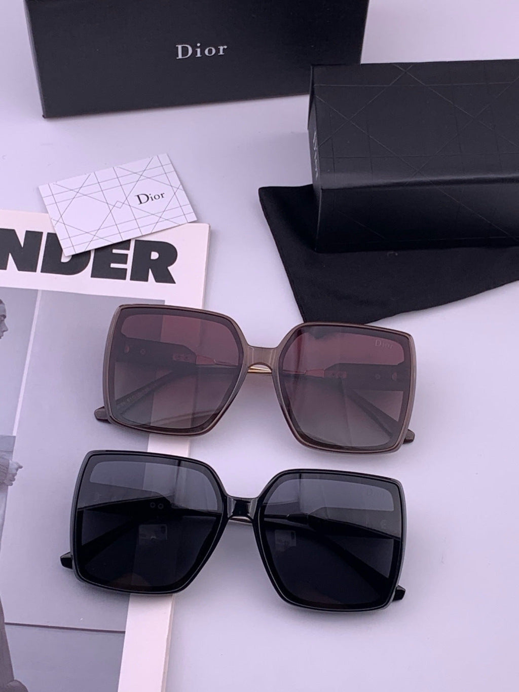 Dior CD6305 Polarized Square Gold Lens Sunglasses for Women - 382415 - detail image 7