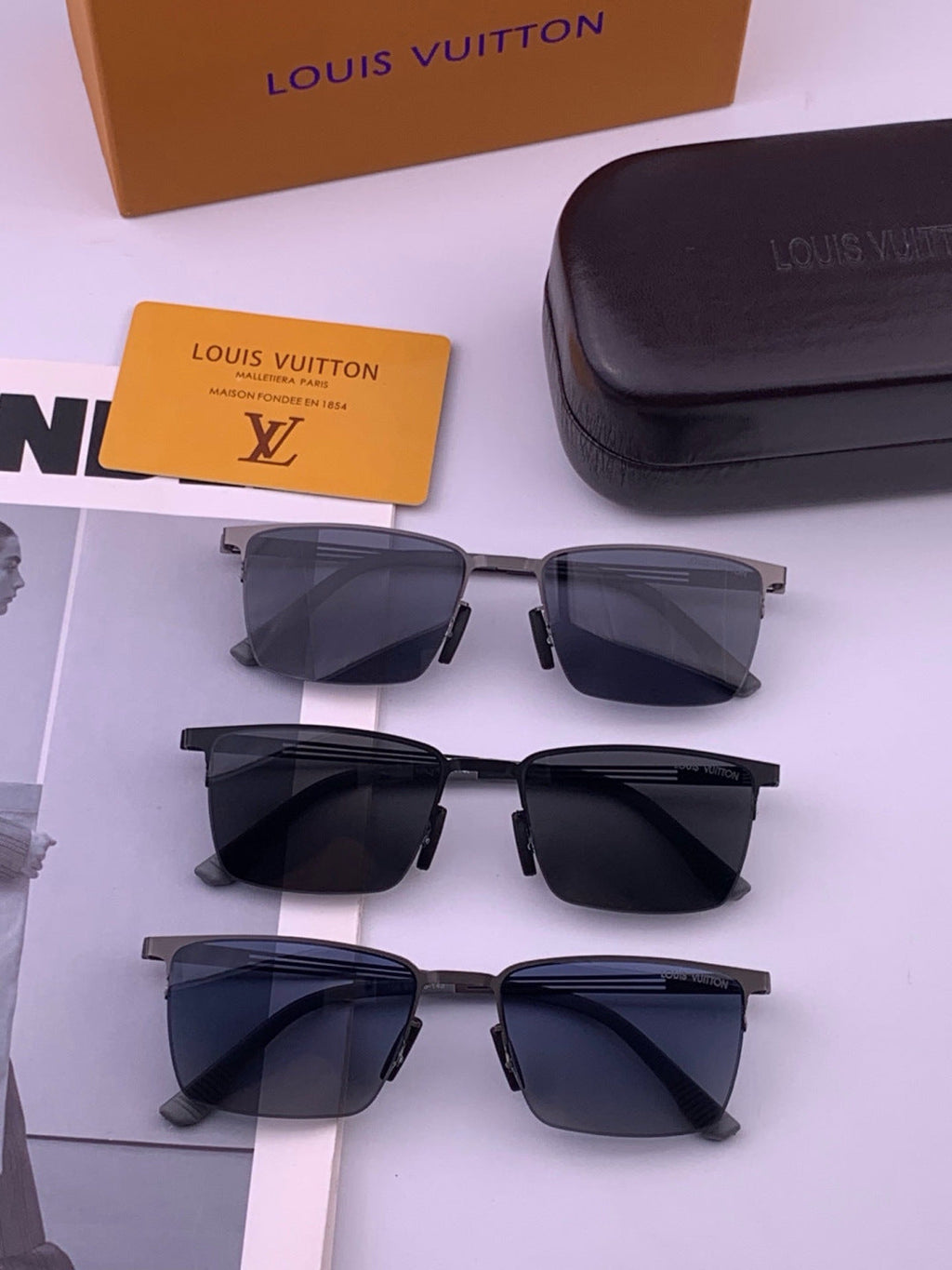 Louis Vuitton L510 Fashion Gold Lens Sunglasses for Men & Women - 431275 - detail image 7