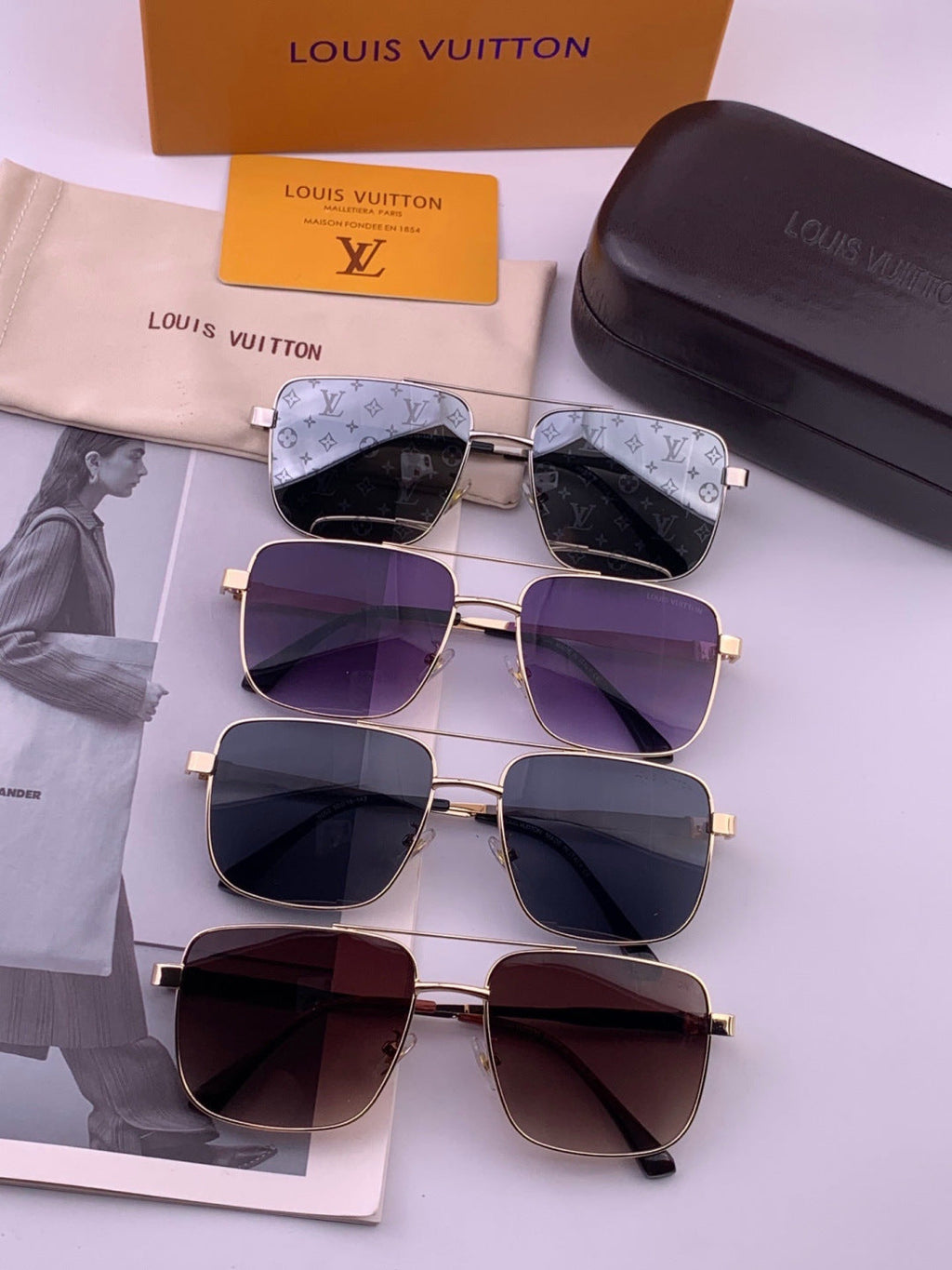 Louis Vuitton L3905 Aviator Gray Lens Sunglasses for Men & Women - 448600 - detail image 7