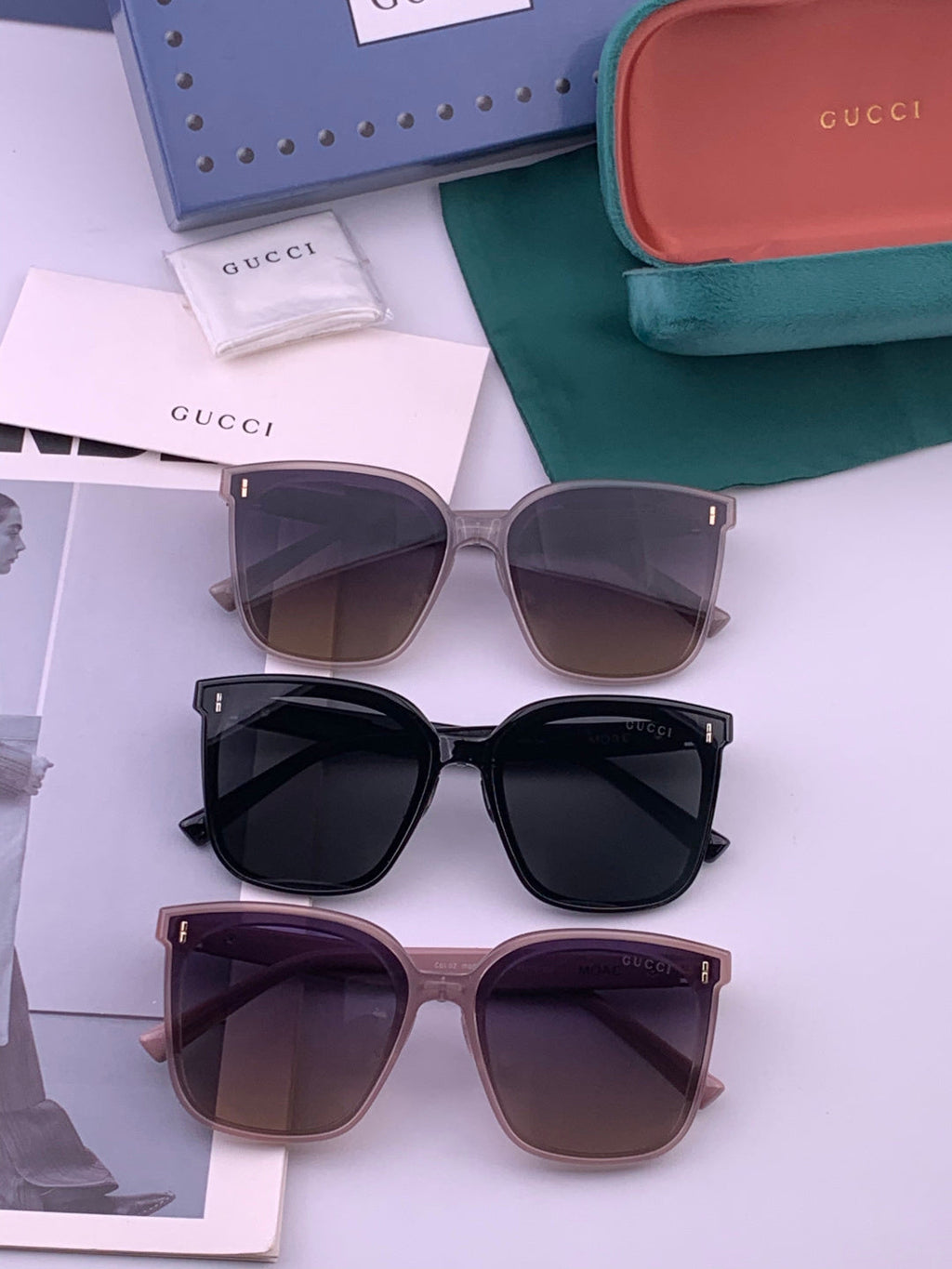Gucci G60 Polarized Square Brown Lens Sunglasses for Men & Women - detail image 7