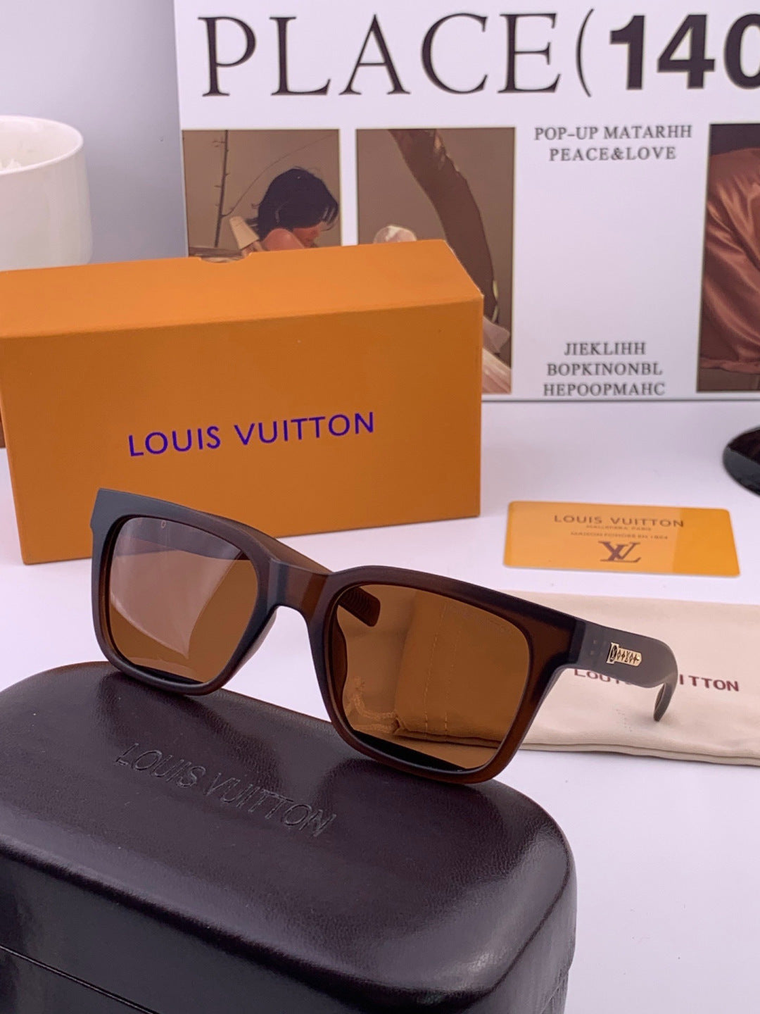 Louis Vuitton Fashion Black Lens Sunglasses for Men & Women - 493113 - detail image 3