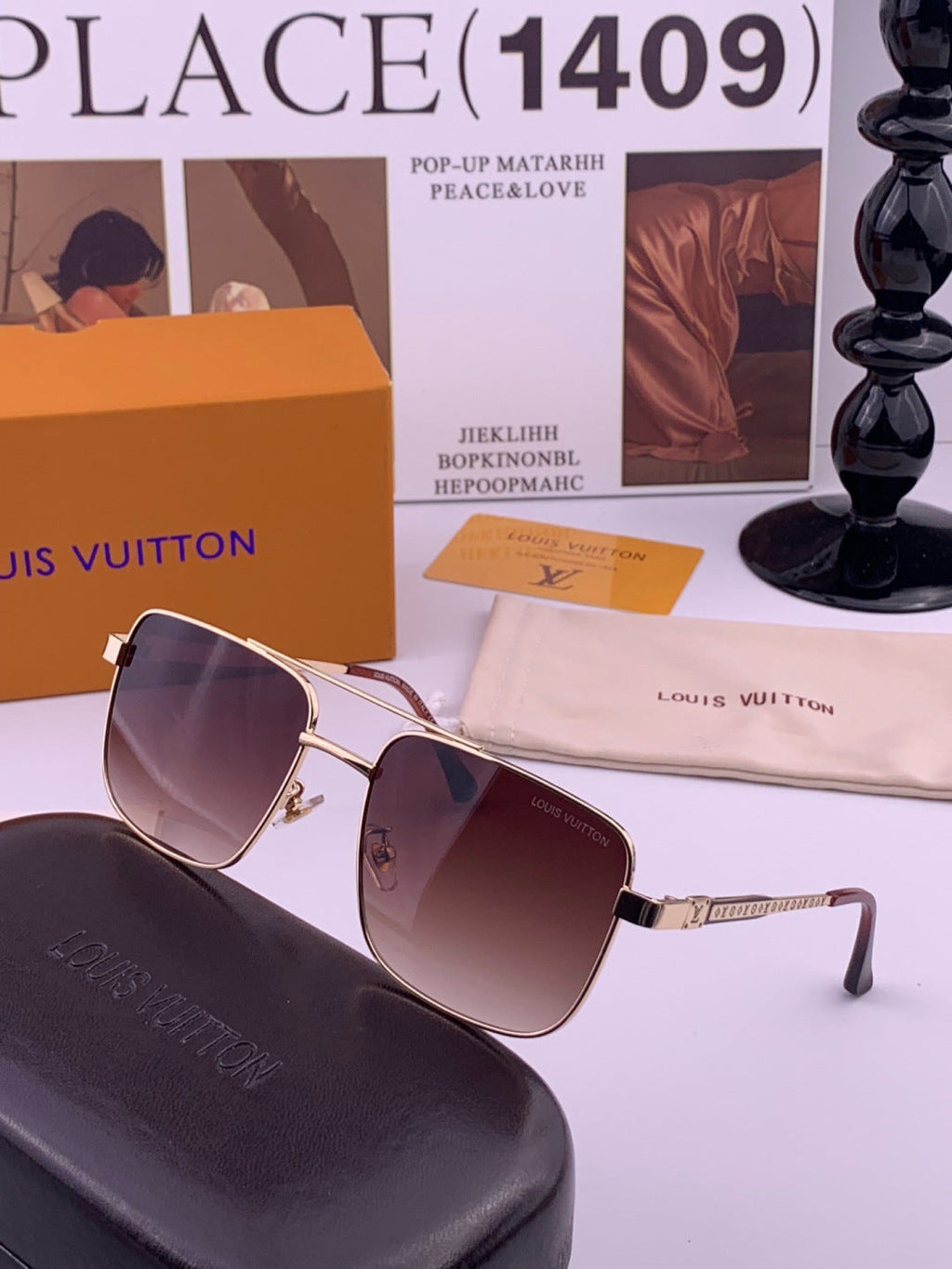Louis Vuitton L3905 Aviator Gray Lens Sunglasses for Men & Women - 493119 - detail image 3