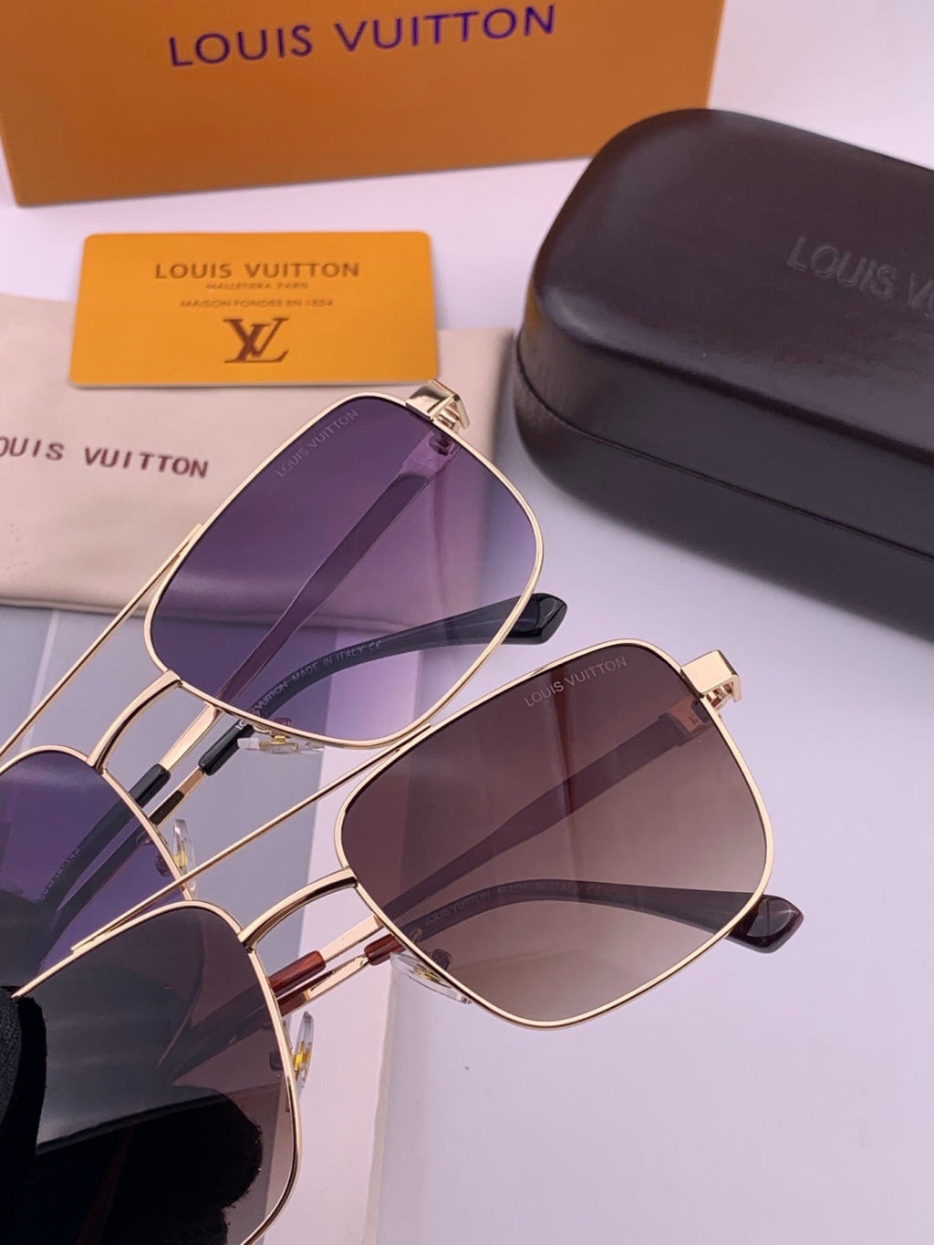 Louis Vuitton L3905 Aviator Gray Lens Sunglasses for Men & Women - 493119 - detail image 6