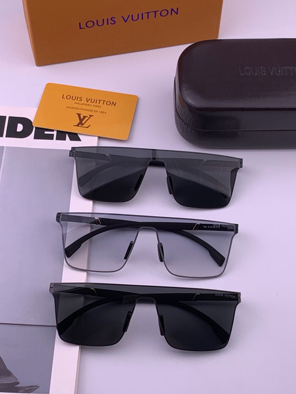 Louis Vuitton L016 Fashion Gold Lens Sunglasses for Men & Women - detail image 7