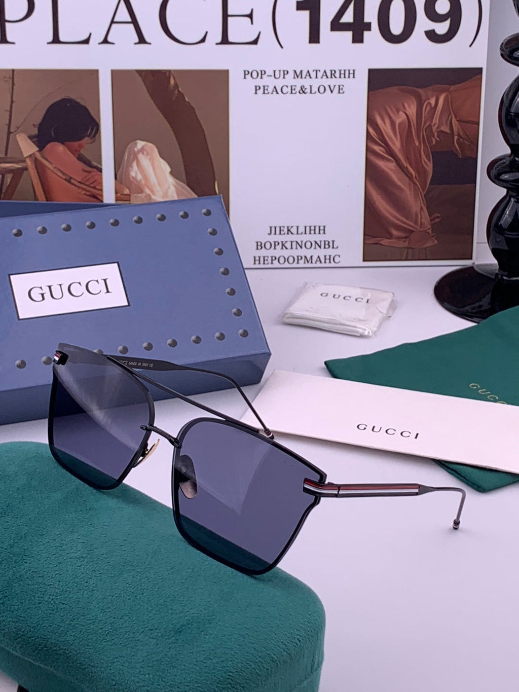 Gucci G152 Polarized Aviator Gold Lens Sunglasses for Men & Women - detail image 2