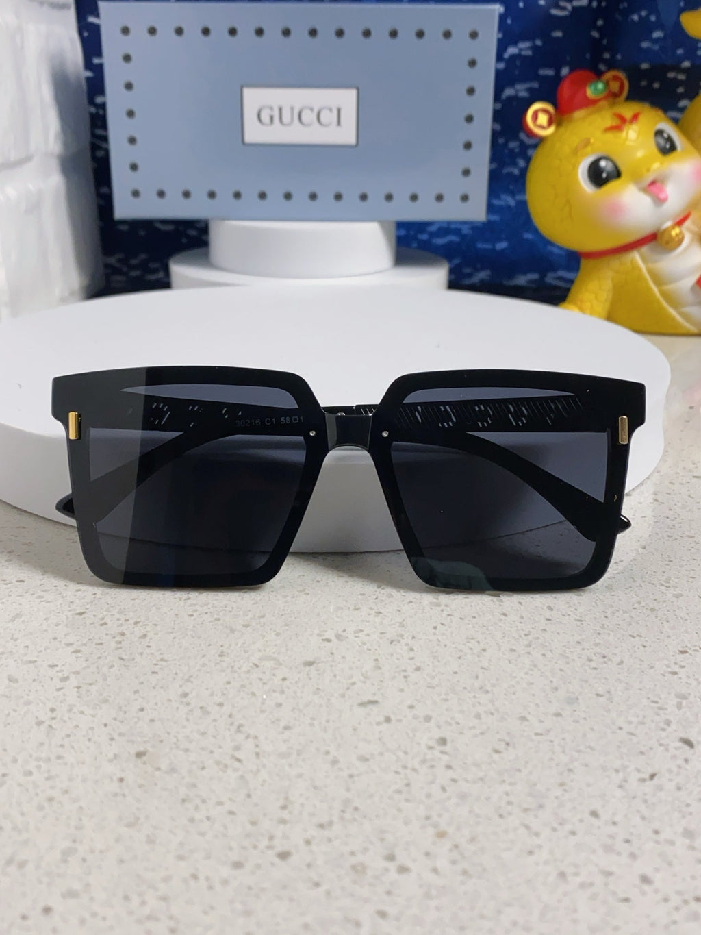 Gucci Polarized Square Silver Lens Sunglasses for Men & Women - detail image 9