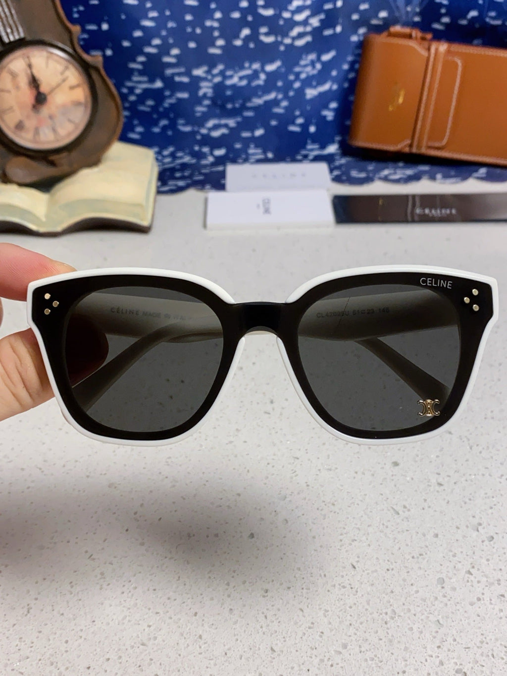 Celine Square Gray Lens Sunglasses for Men & Women - 158429 - detail image 4