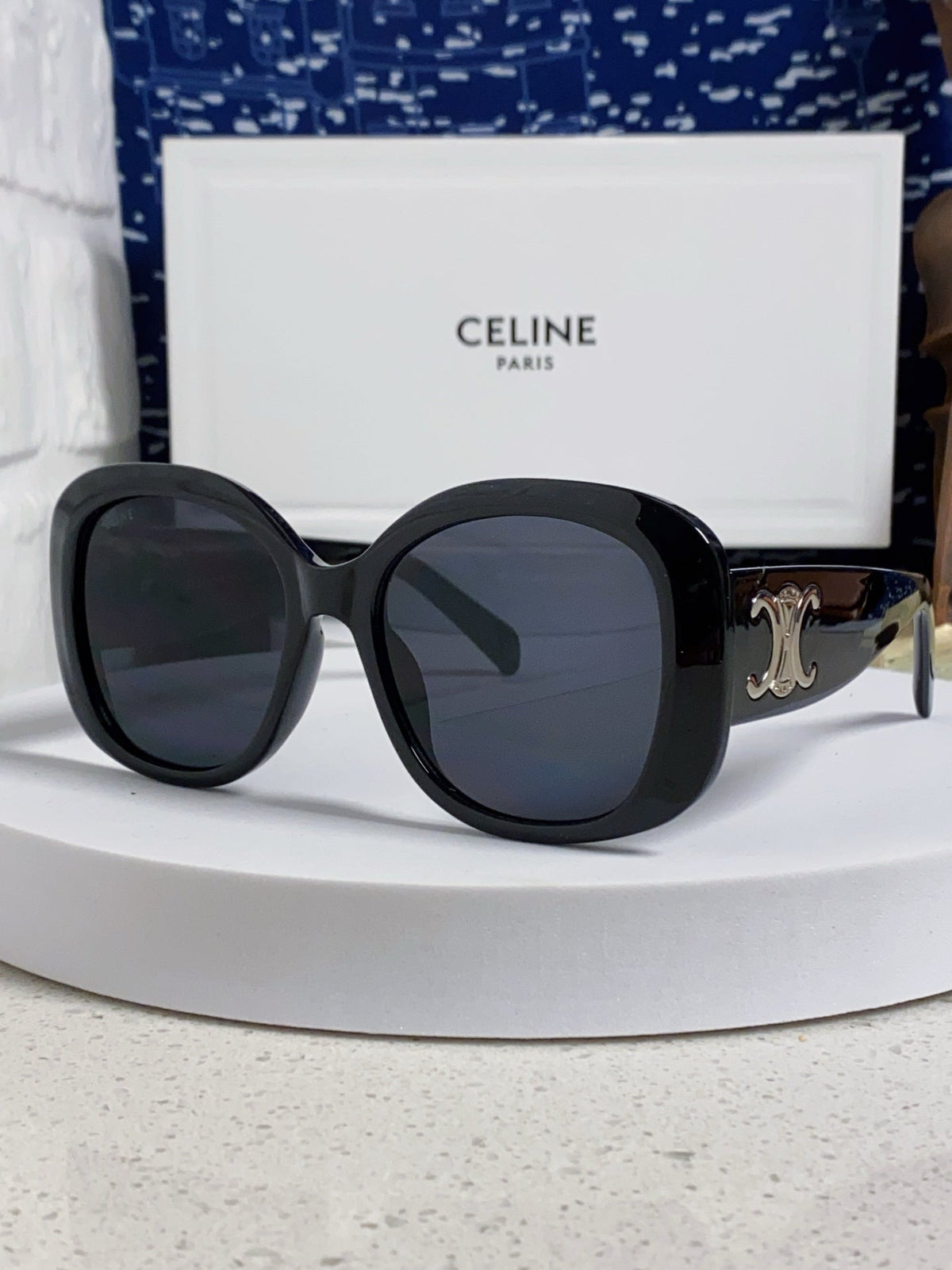 Celine Oversized Black Lens Sunglasses for Men & Women - 934651