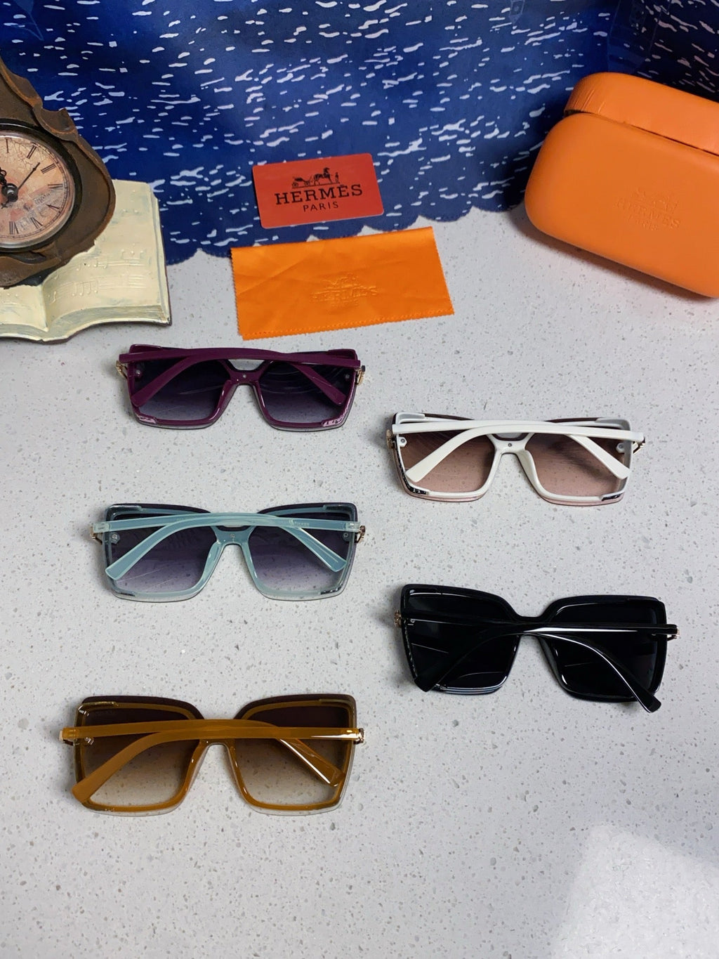 Hermès Square Silver Lens Sunglasses for Men & Women - 466429 - detail image 11