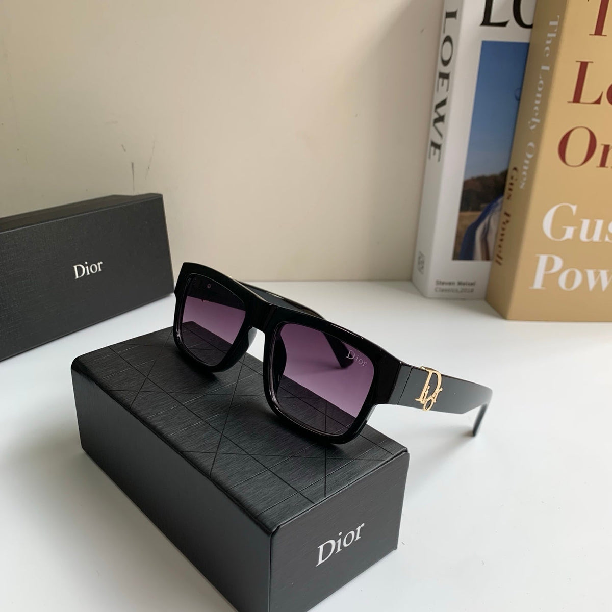 Dior Polarized Square Black Lens Sunglasses for Men & Women - 358211 - detail image 5